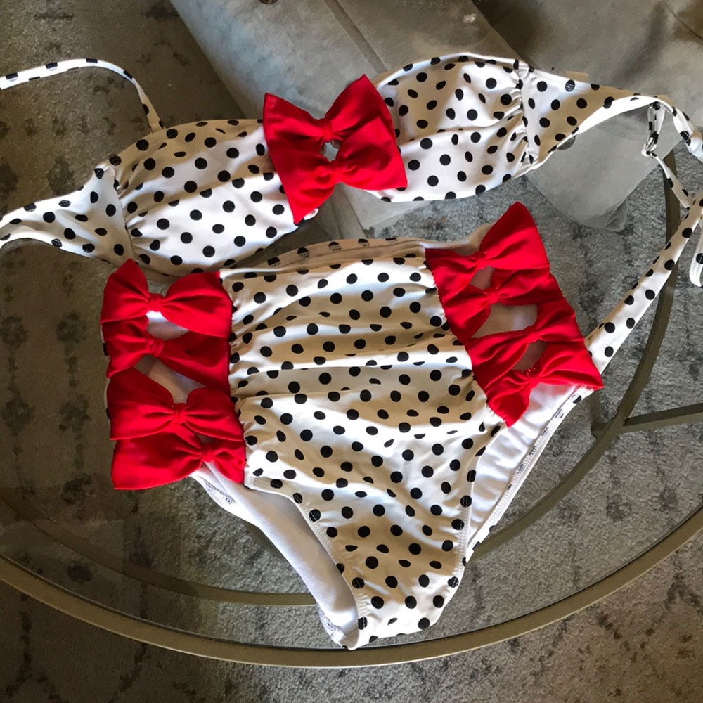 Polka dot two piece (interchangeable straps)